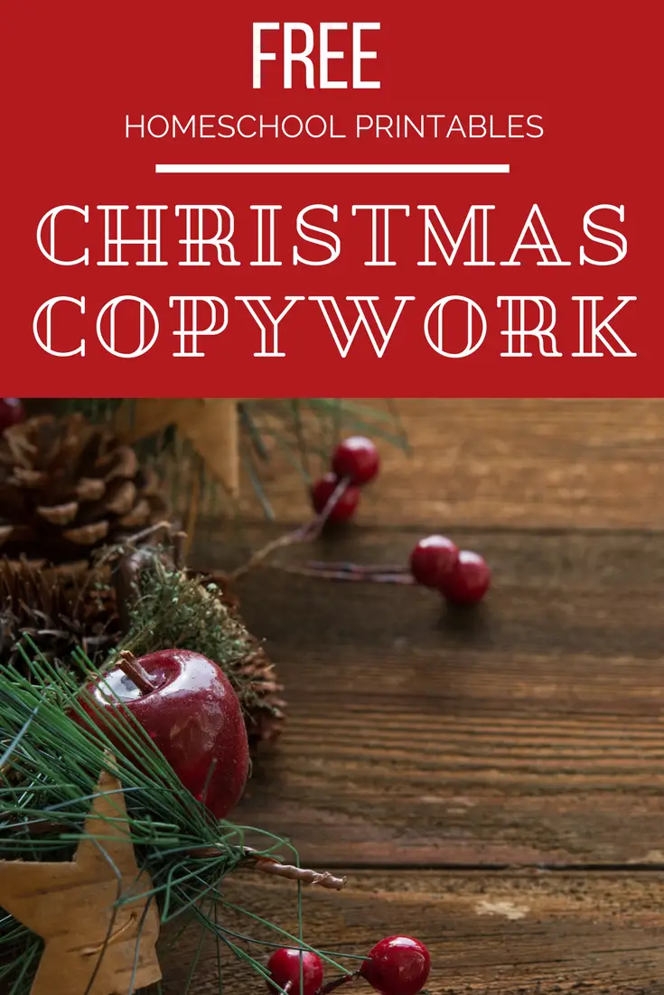 Check out these free homeschool printables! There's 14 handwriting worksheets of Christmas themed copywork printables for multiple age levels (Kindergarten, Elementary, and Middle School). Even better, the worksheets include coloring pages! Get your homeschooler some writing practice over the holidays with these amazing free resources!!