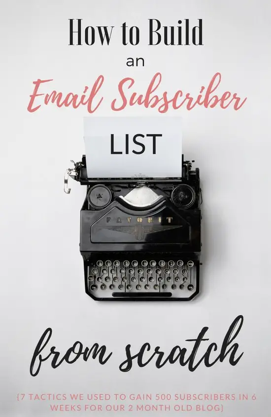 Build an email list for your new blog with these simple to follow tactics that I used to generate real email subscriber results for a 2 month old blog.