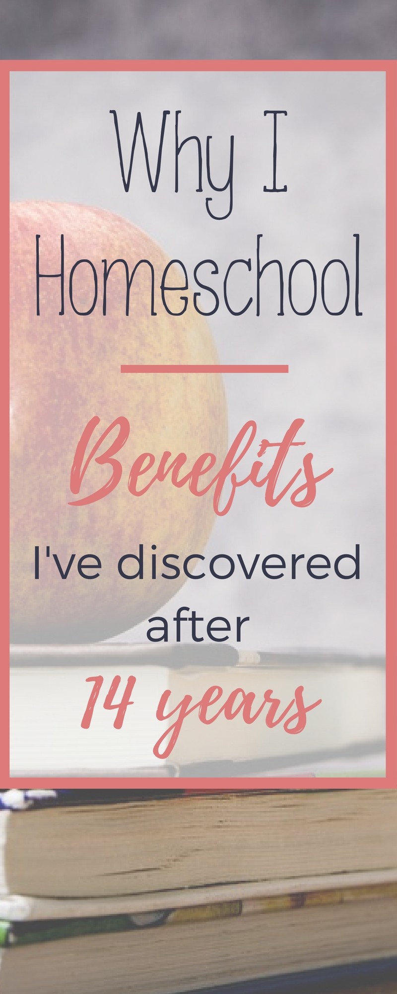 There are many reasons why I homeschool. After 14 years and 6 kids, some of the reasons to homeschool have changed--there are benefits I never imagined.