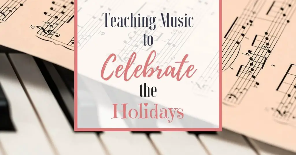 Incorporate music lessons into your homeschool holiday celebrations! Teaching music to elementary aged children is simple and fun when combined with holidays and special days throughout the year!