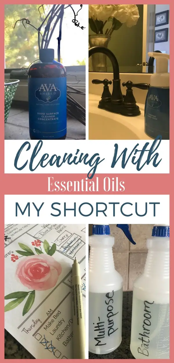 Cleaning with essential oils doesn't have to be complicated! I've made the switch to a simple and natural product--Ava Shield Hard Surface Cleaner Concentrate (infused with 100% pure essential oils)! Just add water + the concentrate to a spray bottle, and you are ready to go!