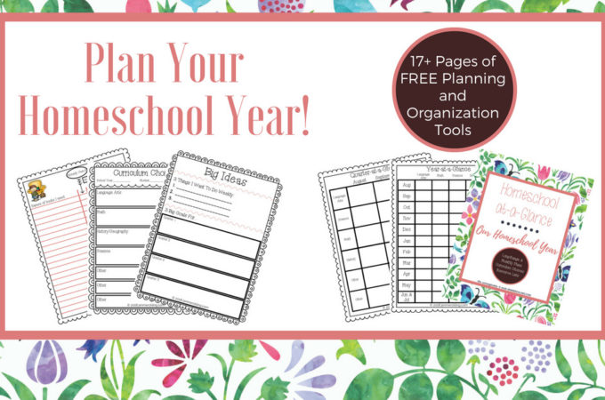Sharing my free homeschool planner and how I use it to map out my entire school year! A great resource for keeping track of curriculum, books and materials, and student goals! Long range lesson planning will help you see the big picture, stay on track, and get organized!