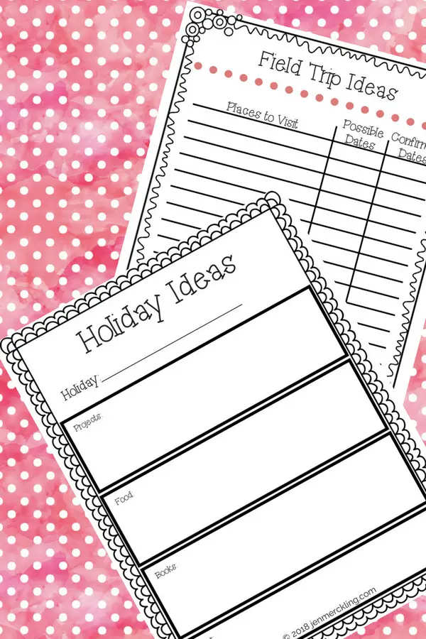 Sharing my free homeschool planner and how I use it to map out my entire school year! A great resource for keeping track of curriculum, books and materials, and student goals! Long range lesson planning will help you see the big picture, stay on track, and get organized!