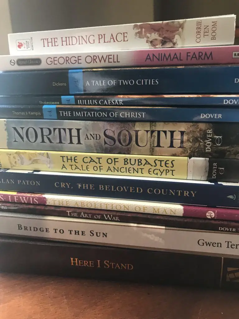 Let's talk homeschooling high school! Here are my homeschool 9th grade curriculum choices--old favorites and new curriculum picks! (Here are the Notgrass History Literature Selections!)