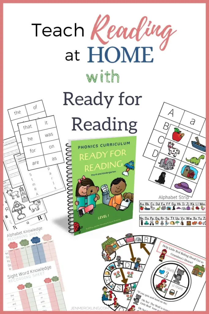 Do you want to teach reading at home? Discover Ready for Reading, a phonics curriculum designed for moms by a homeschool mom and teacher!