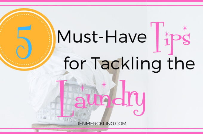 The laundry piles are not going away! With 6 kids--I've learned some tricks for keeping it simple! Sharing My 5 Tips for Tackling the Laundry! #laundry #laundrytips #cleaning #homeorganization