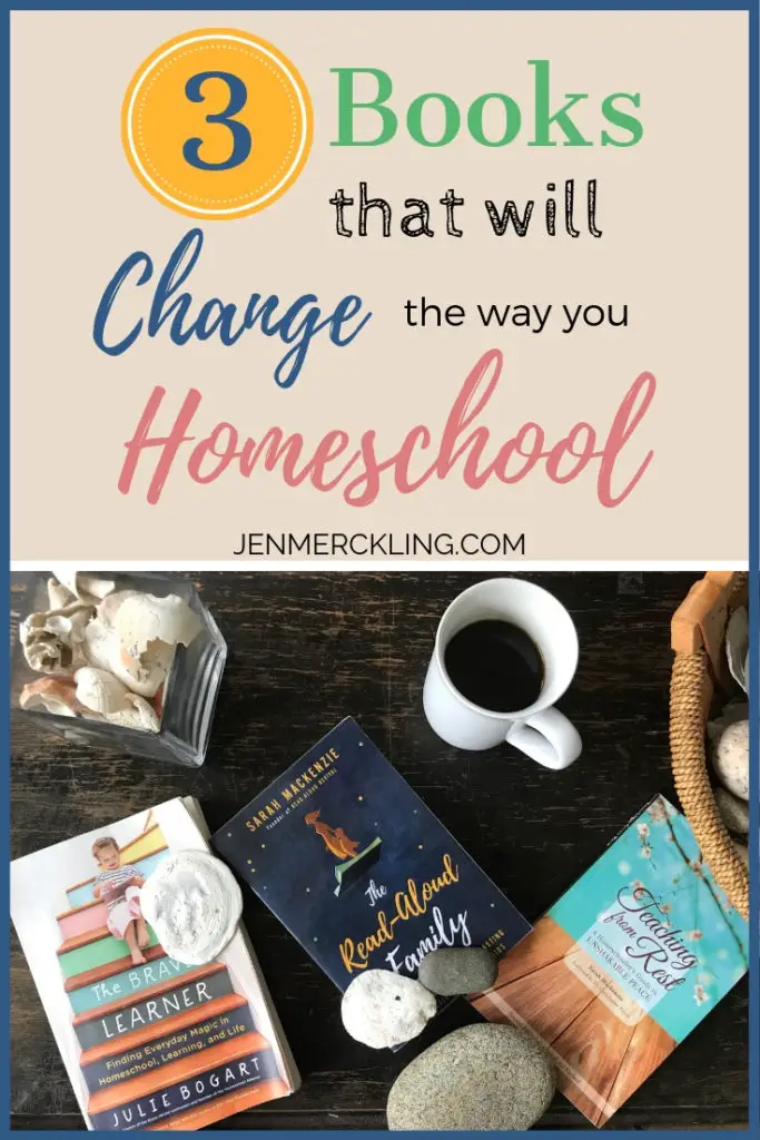 Sharing 3 Amazing Books that will change the way you homeschool! I read them this year and was so encouraged and inspired! If you're new to homeschooling or a veteran homeschool mom--these should be on your must read list!