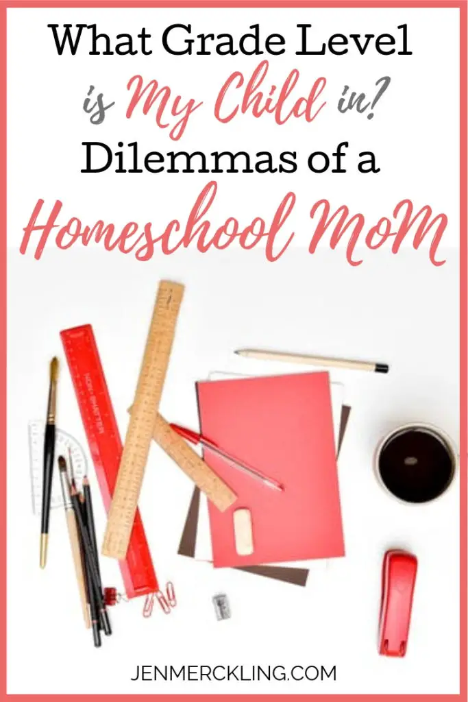 Are you struggling to figure out homeschool grade levels? It's a question many moms face: What grade level is my child in? Here's how we've handled it.