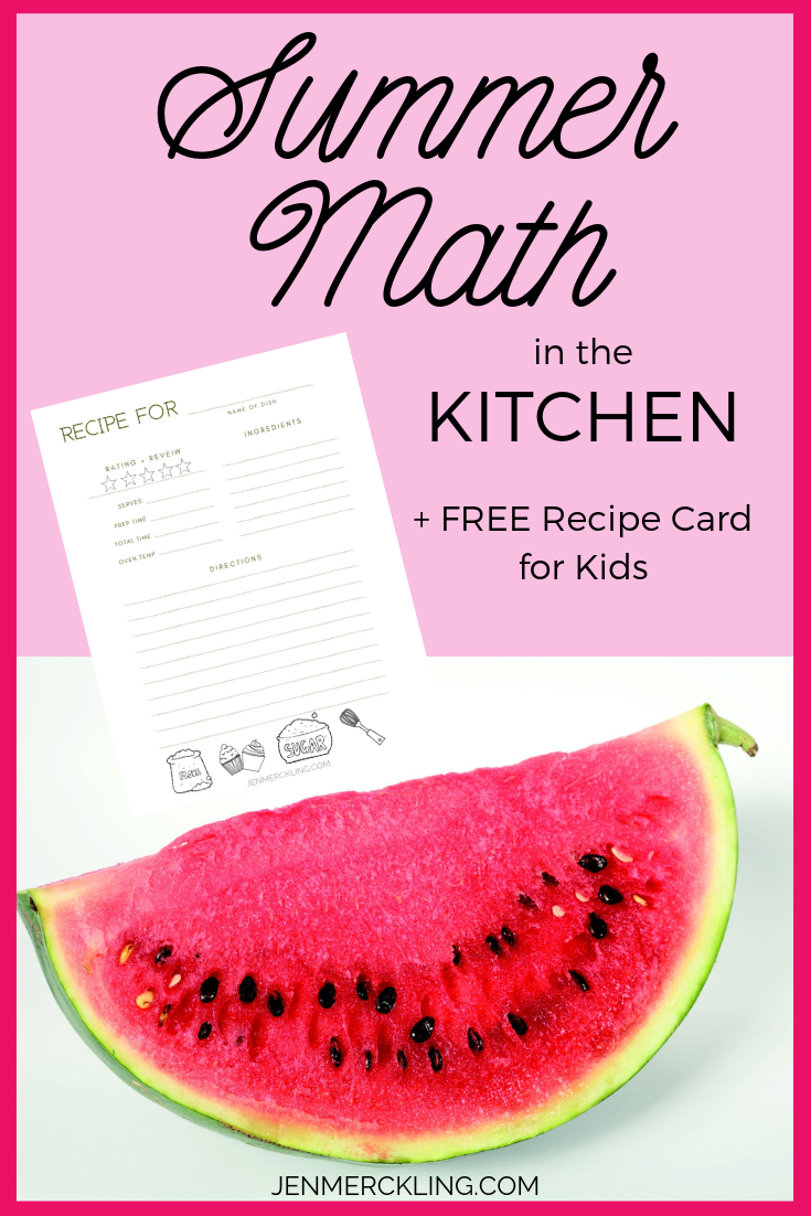 Summer Math In The Kitchen Make Learning Fun Jen Merckling 8853