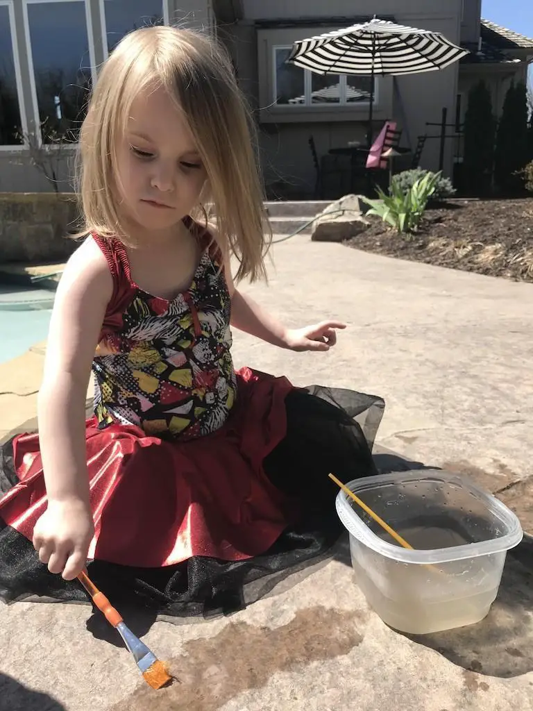Toddler Sensory Activity: Painting with water