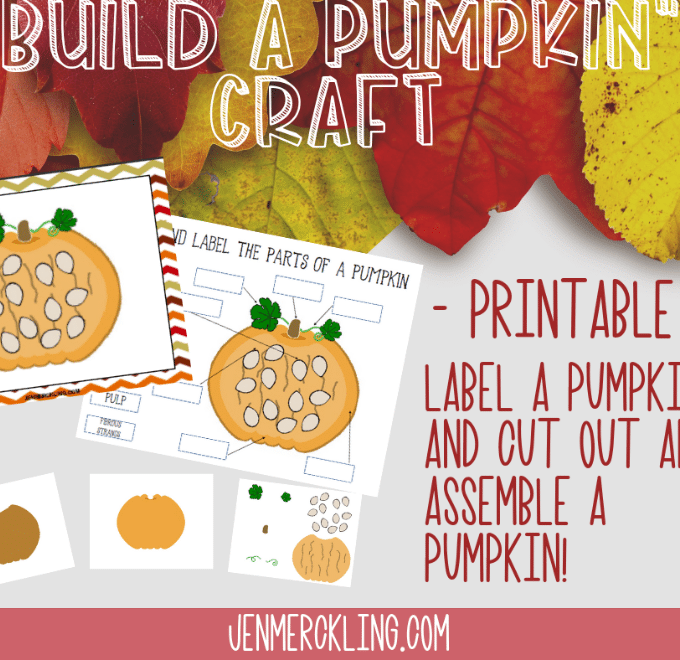 Great pumpkin lesson ideas and super simple pumpkin craft for kids! Grab my free printable pumpkin activity and get started with your kids!