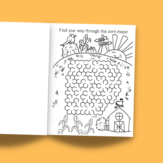 Coloring Page of Corn Maze