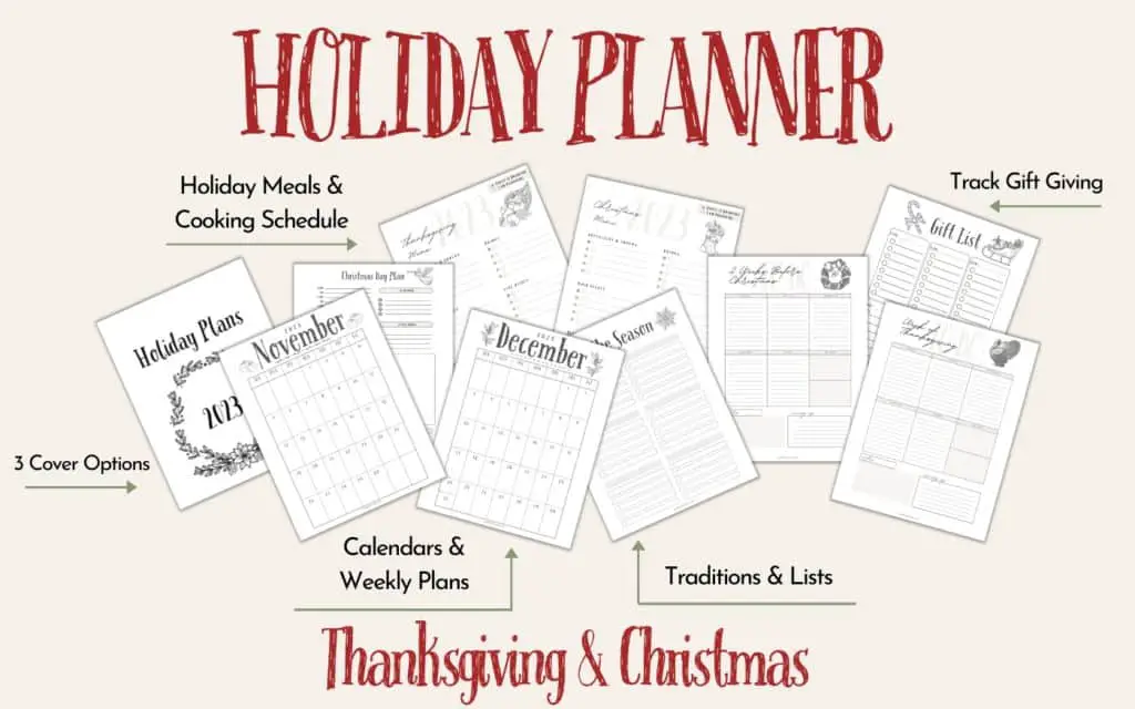 Samples of Free Christmas Planner Printables